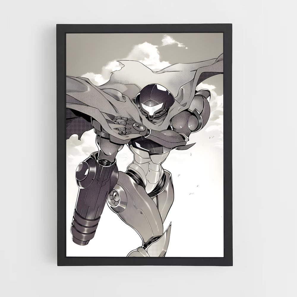 Poster Samus Aran: Armure et Énergie – affiche Metroid (vue 2)
